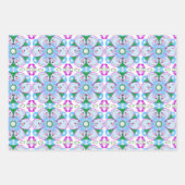 Feuille De Papier Cadeau Floral Pink Motif de golf (Devant 3)