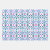 Feuille De Papier Cadeau Floral Pink Motif de golf (Devant)