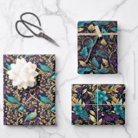 Floral pourpre damassé