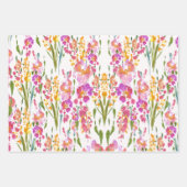 Feuille De Papier Cadeau Floral Printemps Anniversaire de mariage (Devant)