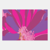 Feuille De Papier Cadeau Floral rose pourpre (Devant)