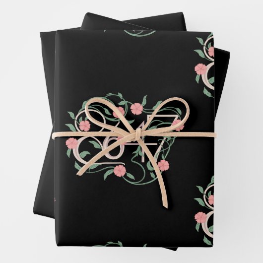 Feuille De Papier Cadeau Floral Subtle Anti Trump 8647 86 47 Boho (En situation)