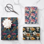 Feuille De Papier Cadeau Floral tropical coloré<br><div class="desc">Feuilles de papier colorées à enveloppement floral tropical</div>