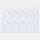 Feuille De Papier Cadeau Floral Vines (White - Periwinkle) (Devant 3)