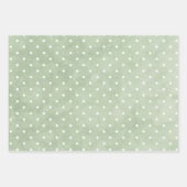 Feuille De Papier Cadeau Flore Beige Blush sur Mariage vert (Devant 2)