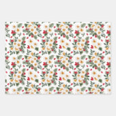 Feuille De Papier Cadeau Flore de lapin d'hiver | Nouvel An chinois (Devant 2)