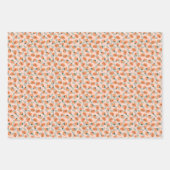 Feuille De Papier Cadeau Flore de pêche colorée (Devant 2)