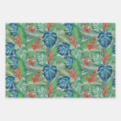 Feuille De Papier Cadeau Flore de verdure tropicale (Devant 3)