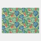 Feuille De Papier Cadeau Flore de verdure tropicale (Devant 2)