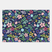 Feuille De Papier Cadeau Flore moderne (Devant 2)