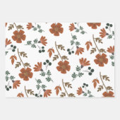 Feuille De Papier Cadeau Flore moderne vert Girly rouille or (Devant)