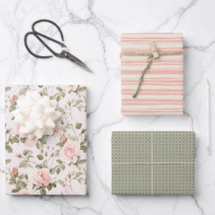 Feuille De Papier Cadeau Flore souple chic