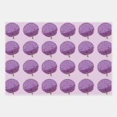 Feuille De Papier Cadeau Flore violette Allium (Devant 3)