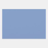 Feuille De Papier Cadeau Flores d'aquarelle bleu rouge (Devant 2)