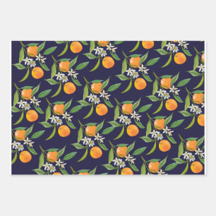 Feuille De Papier Cadeau Floride Orange