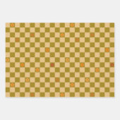 Feuille De Papier Cadeau Flowe Checkered Pattern - No. 02 (Devant 3)