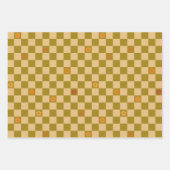 Feuille De Papier Cadeau Flowe Checkered Pattern - No. 02 (Devant 2)