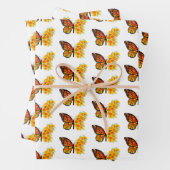 Feuille De Papier Cadeau Flower Butterfly with Yellow California Poppy (En situation)