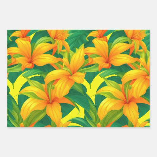 Feuille De Papier Cadeau Flower tropical (Devant 3)