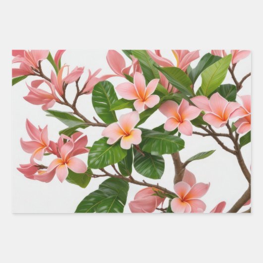 Feuille De Papier Cadeau Flower tropical (Devant 2)