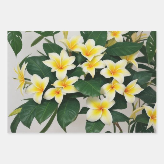 Feuille De Papier Cadeau Flower tropical (Devant)