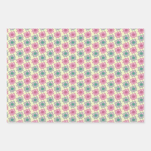 Feuille De Papier Cadeau Flowers (Devant 3)