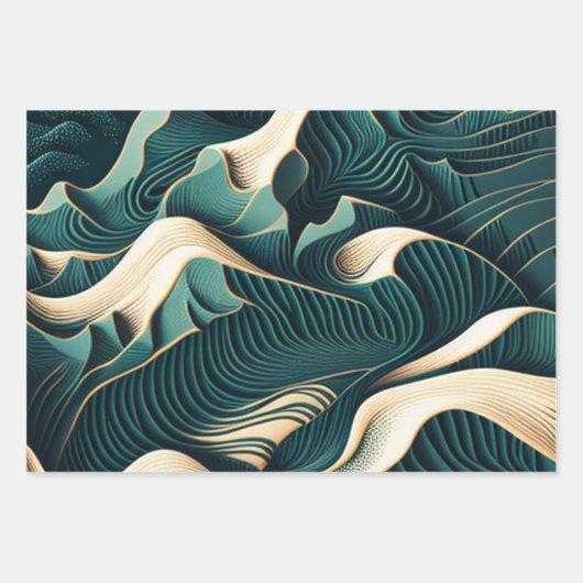 Feuille De Papier Cadeau Flowing harmony (Devant 2)