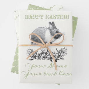 Feuille De Papier Cadeau Fluffy le lapin