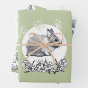 Feuille De Papier Cadeau Fluffy le lapin