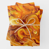 Feuille De Papier Cadeau Fluid Art pour Abstrait (En situation)