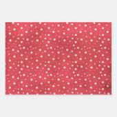 Feuille De Papier Cadeau Fluries et rayures de neige rétro (Devant 2)