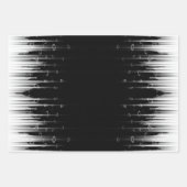 Feuille De Papier Cadeau Flux De Ligne Cerclée Noir Et Blanc (Devant 2)