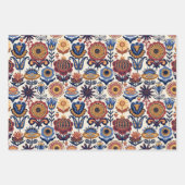 Feuille De Papier Cadeau Folk Art Pattern  (Devant)