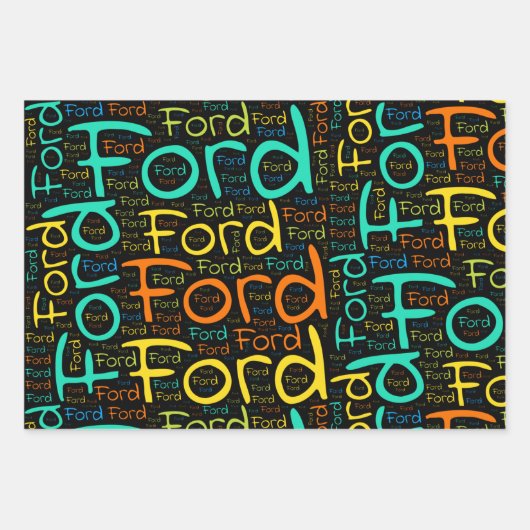 Feuille De Papier Cadeau Ford (Devant 2)
