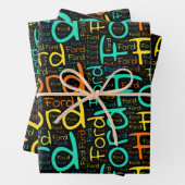 Feuille De Papier Cadeau Ford (En situation)