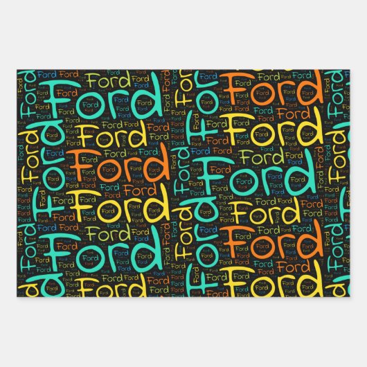 Feuille De Papier Cadeau Ford (Devant)