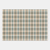 Feuille De Papier Cadeau Forest Green, Burnt Orange, Dusty Sage... Plaid (Devant 3)