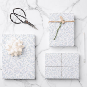 Feuille De Papier Cadeau Forest Sprigs Dusty Blue - Neutre