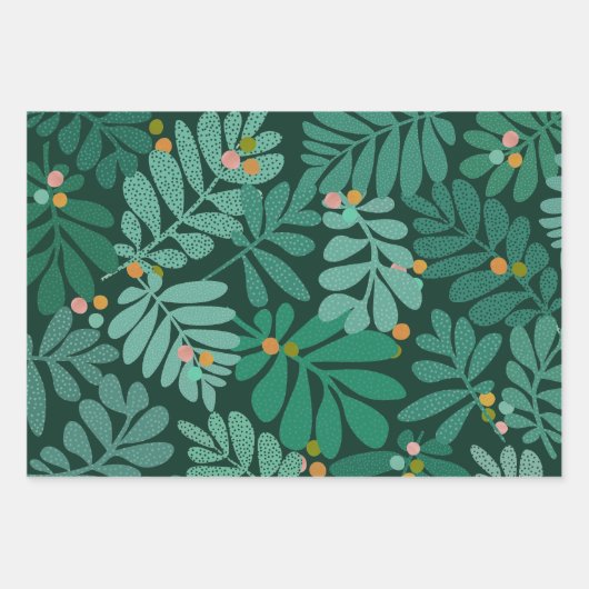 Feuille De Papier Cadeau Forêt cosy (Devant)