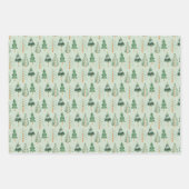 Feuille De Papier Cadeau Forêt d'arbres de Noël (Devant 3)