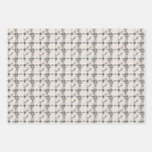 Feuille De Papier Cadeau Forêt de cerfs Hiver Tartan de Noël Plaid 1 (Devant 3)