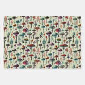 Feuille De Papier Cadeau Forêt de champignons (Devant)