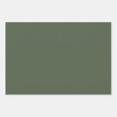 Feuille De Papier Cadeau Forêt de couleur solide Moss vert foncé (Devant)