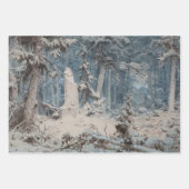 Feuille De Papier Cadeau Forêt de neige en hiver (par Andreas Achenbach) (Devant 2)