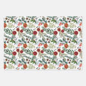 Feuille De Papier Cadeau Forêt de Noël scandinave d'hiver moderne (Devant)