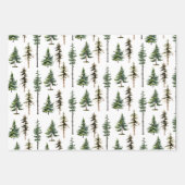 Feuille De Papier Cadeau Forêt d'épinette de sapin des bois (Devant 3)