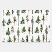 Feuille De Papier Cadeau Forêt d'épinette de sapin des bois (Devant 2)