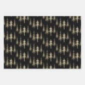 Feuille De Papier Cadeau Forêt d'épinette d'épinette d'or (Devant 2)