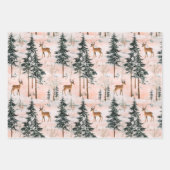 Feuille De Papier Cadeau Forêt d'hiver enchantée (Devant 3)