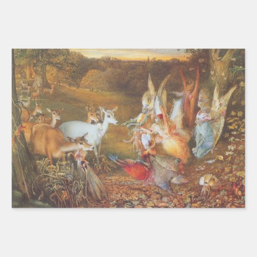 Feuille De Papier Cadeau Forêt enchantée par l'artiste John Anster Fitzgera (Devant 2)